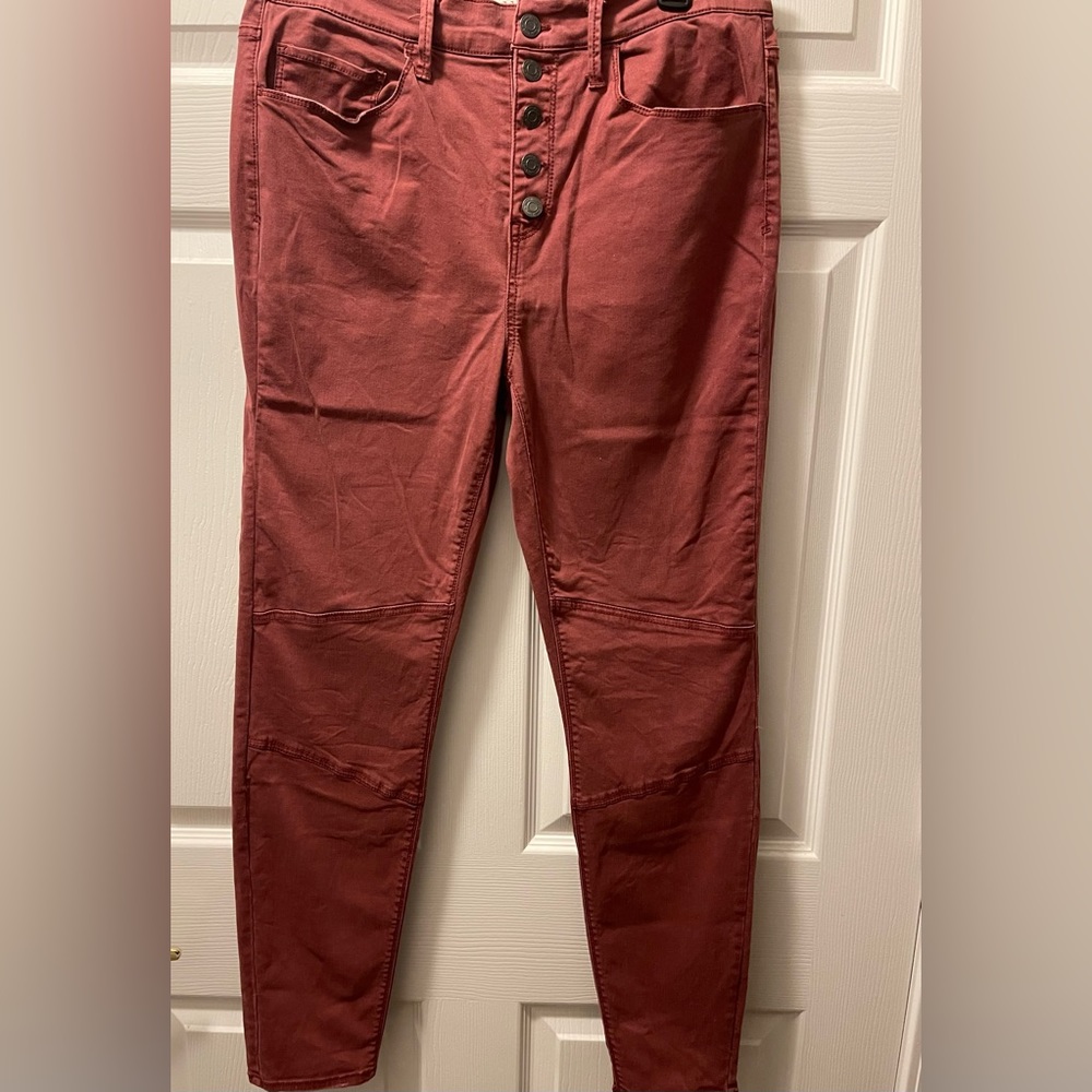 Mudd High Rise Button Fly Moto Jegging